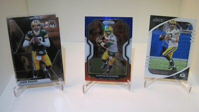 Aaron Rodgers 2020 Prizm Red White Blue Mosaic Absolute 4 Card Lot Packers 