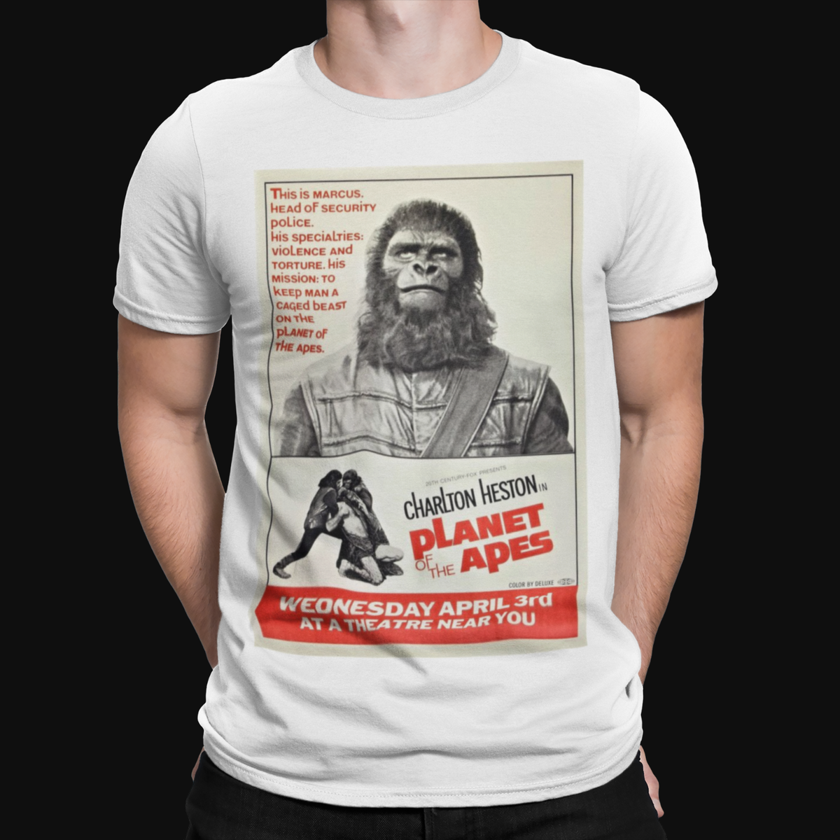 Planet Of The Apes Original 1968 T-Shirt Classic Movie Film Retro