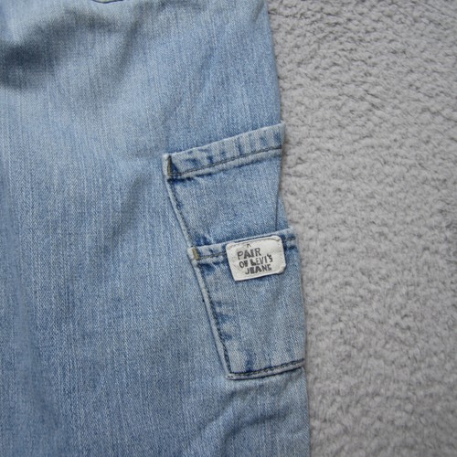 Vintage Levis Jeans Boys 18 Blue Faded Carpenter Baggy Loose Skate Denim Y2K - Picture 10 of 14