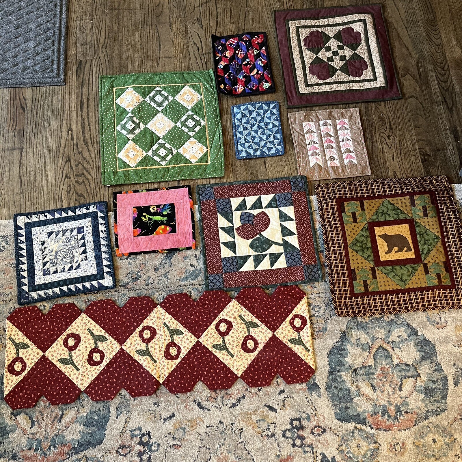 quilt wall hangings vintage handmade Mixed Lot eBay