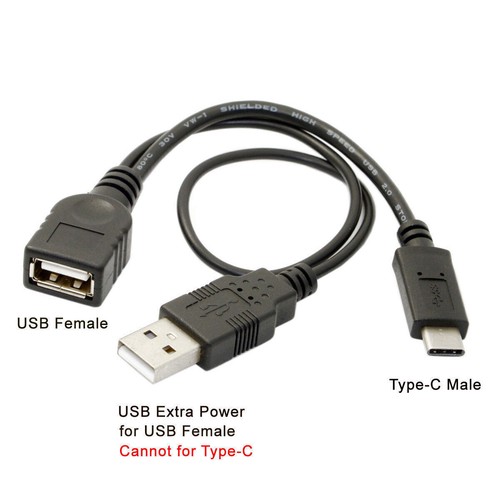 CY USA USB-C 3.1 Type C to A Female OTG Data Host Cable with Power for Laptop - Picture 5 of 6