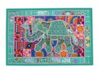 Elephant Wall Hanging Patchwork Tapestry Beaded Hand Embroidered Throw Decor 60"