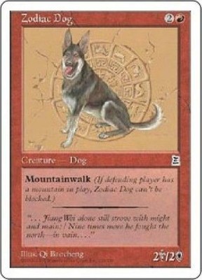 Zodiac Dog NM MTG Portal Three Kingdoms P3K Magic Gathering