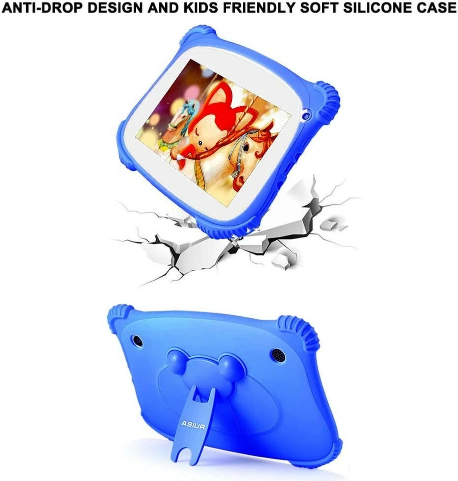 Kids Tablet, ASIUR QuadCore 2GB RAM 16GB ROM Android 9.0 Kids Educational Learni - Image 2 of 4