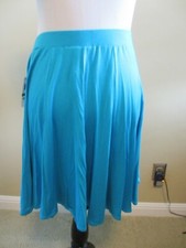I.N.C. BRIGHT BLUE SHORT SWING SKIRT LARGE ELASTIC WAIST NWT