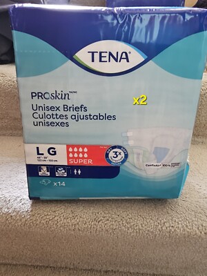 Tena Proskin Unisex Briefs Super Absorbency Large - 28 DIAPERS