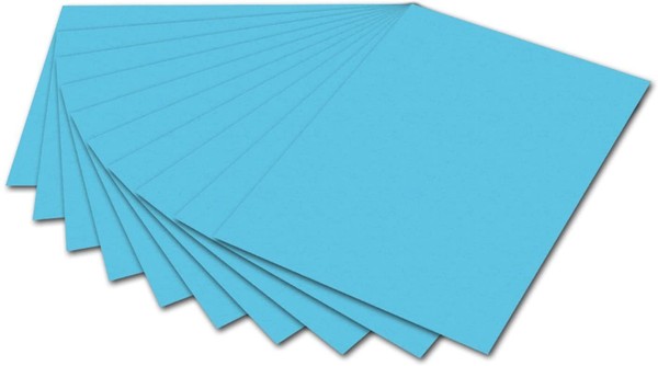 Folia 6130 - Fotokarton Himmelblau, 50 X 70 Cm, 300 G/Qm, 10 Bogen - Zum Basteln-image
