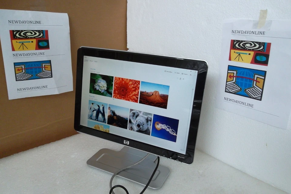 HP w1707 17" LCD Monitor Widescreen VGA DVI 1440 x 900 500:1 461901-001 KB744AA - Image 3 of 4