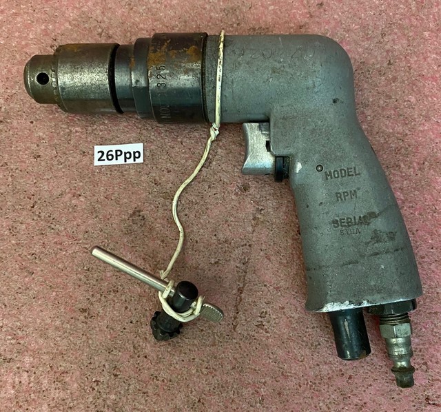 Sioux Model 1450 1/4" Air Drill 2600rpm Jacobs Chuck Vintage Made in