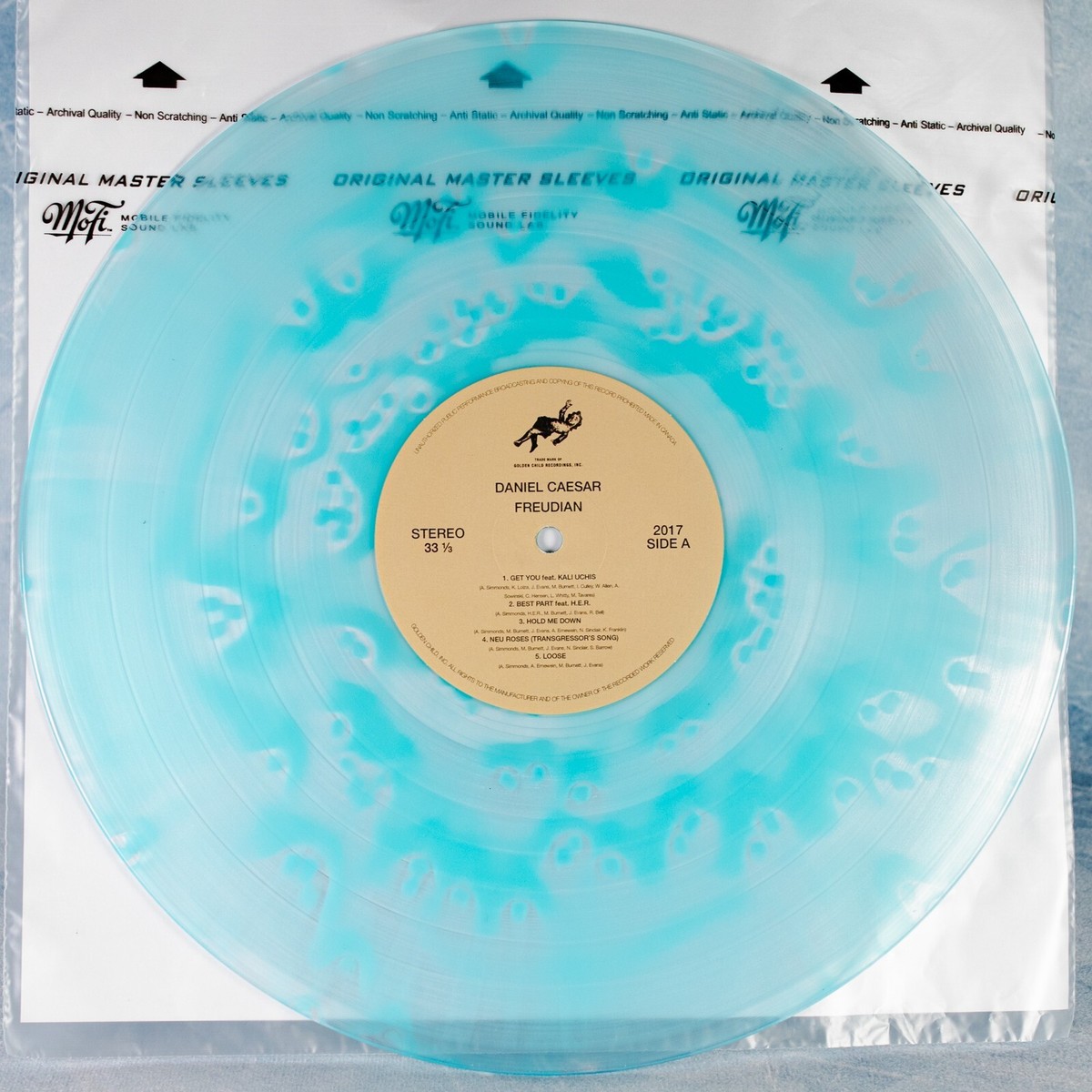 Daniel Caesar SIGNED Freudian Vinyl Cloudy Blue LP New