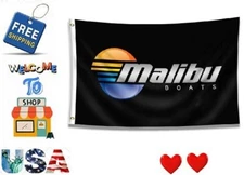 🧡 ENMOON Malibu Boats Flag 3x5ft – UV Fade Resistant Banner w/ Brass Grommets