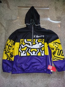 purple keith haring sweatshirt