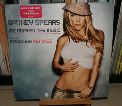 BRITNEY SPEARS & MADONNA ME AGAINST THE MUSIC REMIXES 2 12'' PROMO SINGLE RECORDS