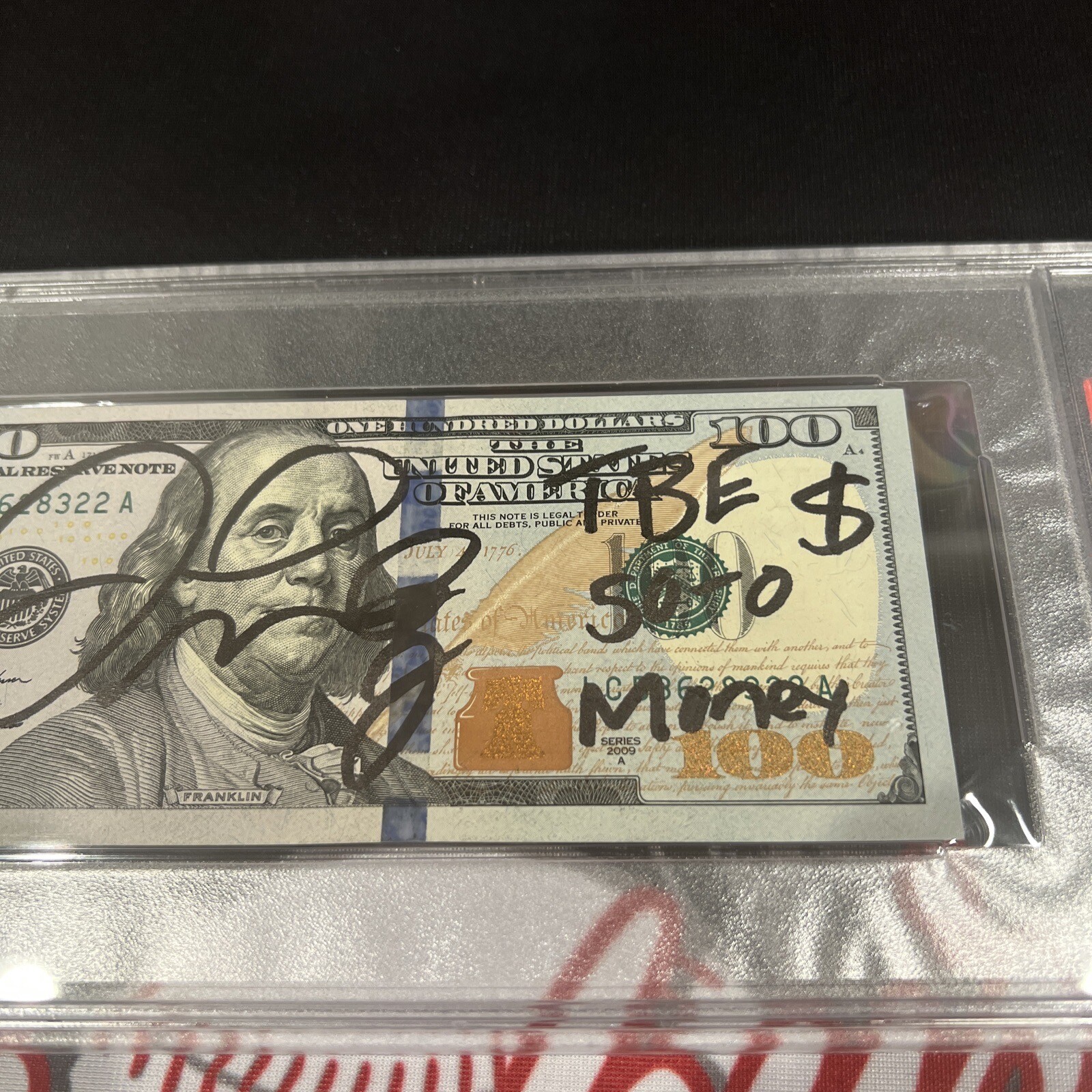 Floyd Mayweather Jr Signed $100 Bill US Currency x4 Inscriptions PSA 10 Auto G view 3