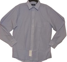 Chaps Wrinkle Free Blue Stripe Dress Shirt Men's Size 15 1/2 Arm 32/33 New