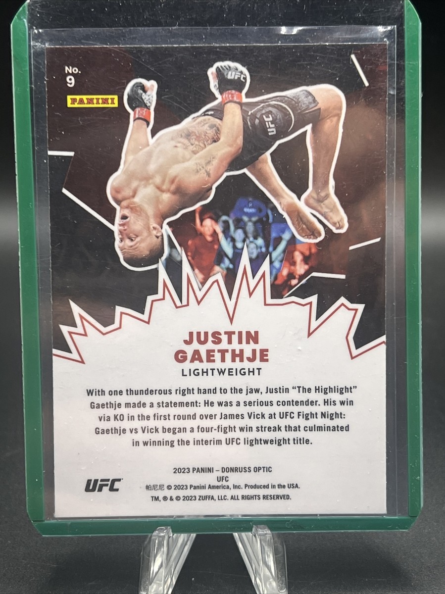 2023 Donruss Optic UFC My House Gold #9 Justin Gaethje 4/10