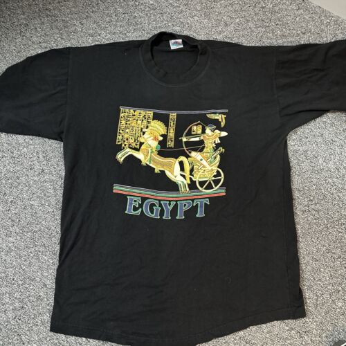 Vintage Adult  Mens T-Shirt Size 2xL Black Egypti… - image 1