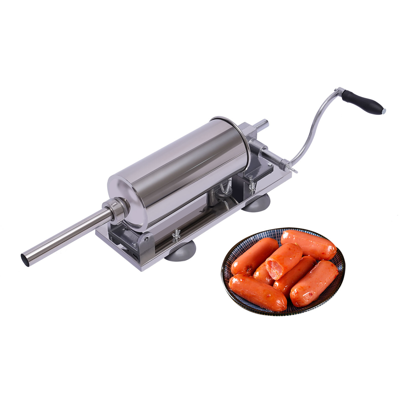 8lbs Manual Sausage Stuffer Maker Meat Filler Machine Stainless Steel