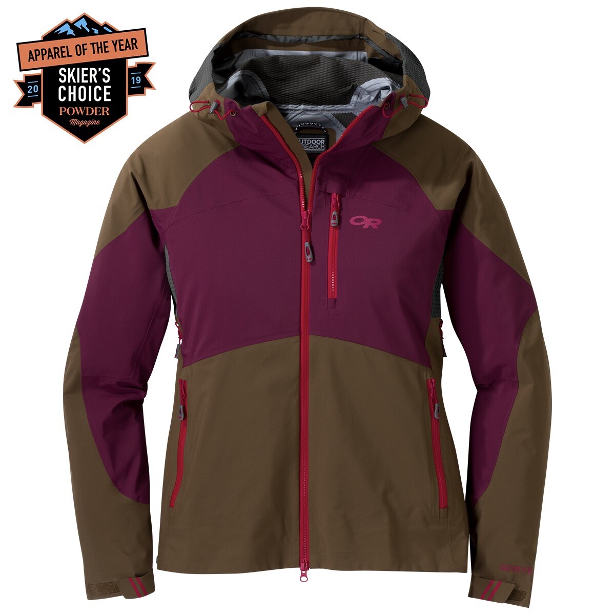 NEW Outdoor Research Women's Hemispheres GORETEX Jacket M Carob/zin