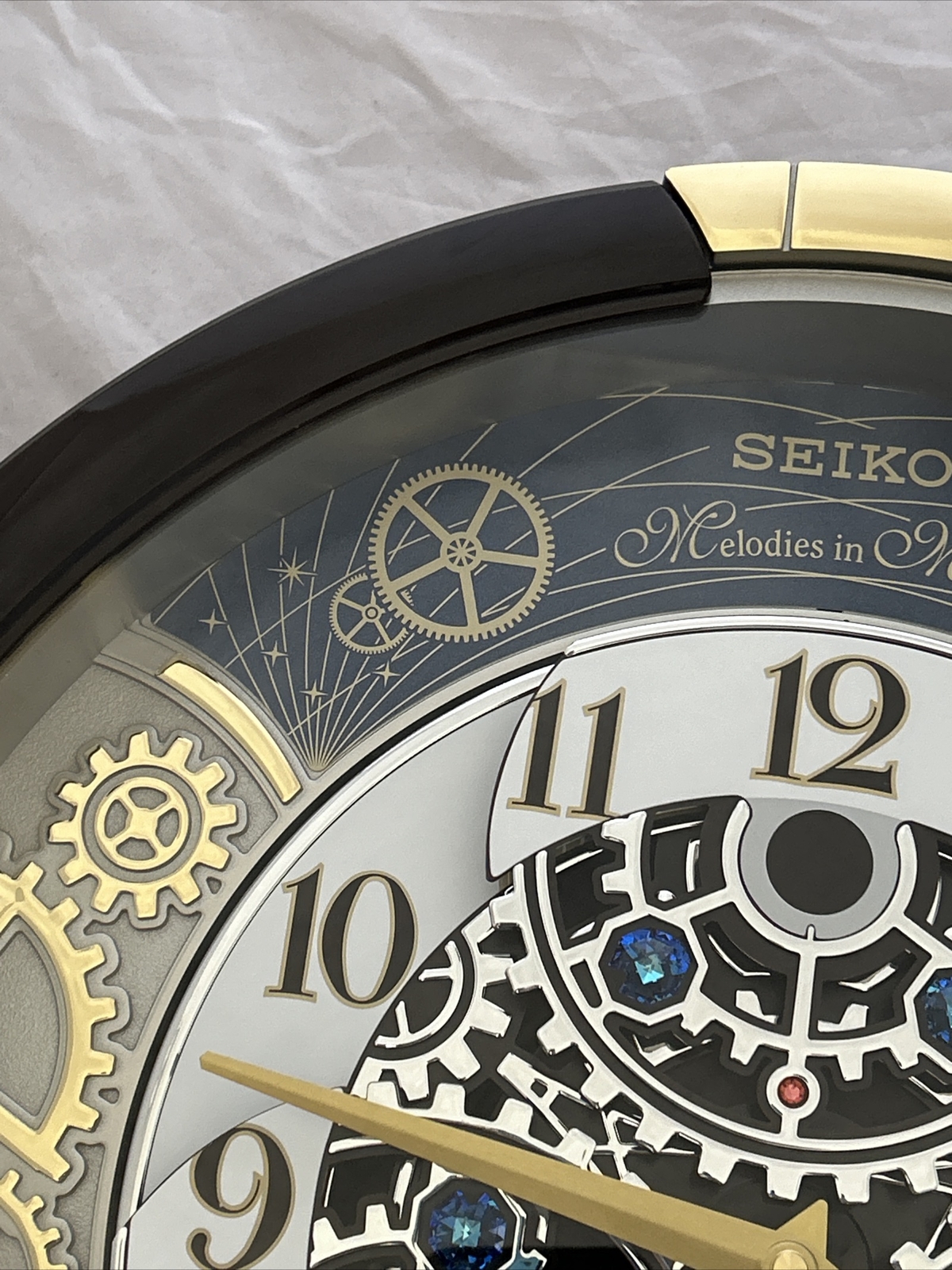 Seiko Swarovski Melody in Motion Wall Clock QXM386BRH Tested Works! eBay