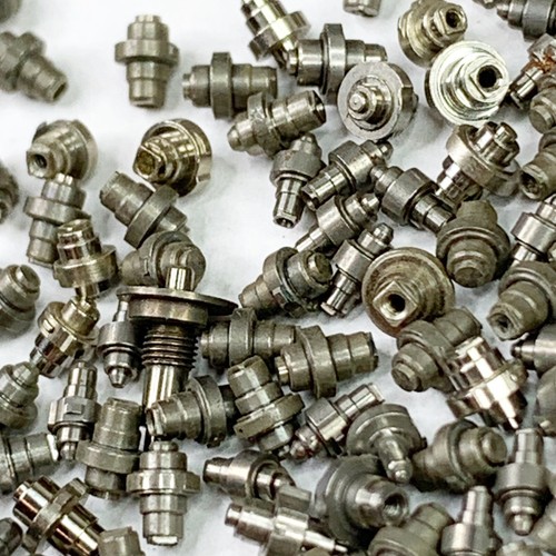 Lotto 100 piccoli perni a canna per orologi ingranaggi argento steampunk arte orologiaio ingranaggio - Foto 6 di 7