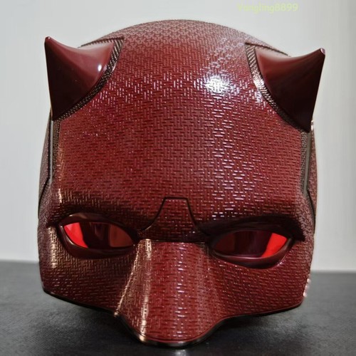 Daredevil Matt Murdock Movie Cosplay Helmet ABS Cowl Half Mask Painted Blk / Red - Picture 19 of 20