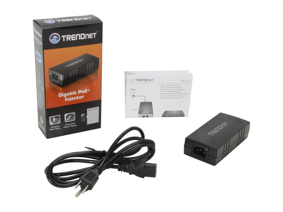 TRENDnet Gigabit Power Over Ethernet Plus Injector, Converts Non-Poe Gigabit To - Image 4 of 4