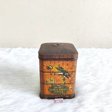 1940s Vintage Sharp's Super Kreem Toffee Advertising Tin Box Collectible TI410