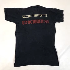 Vintage 80s U2 October 81 Double Sided Band T Shirt Album Small Ron Boutwell Ent