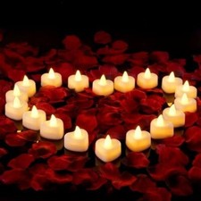 2000pcs Artificial Rose Petals with LED Tea Lights Kit for Special and Romantic
