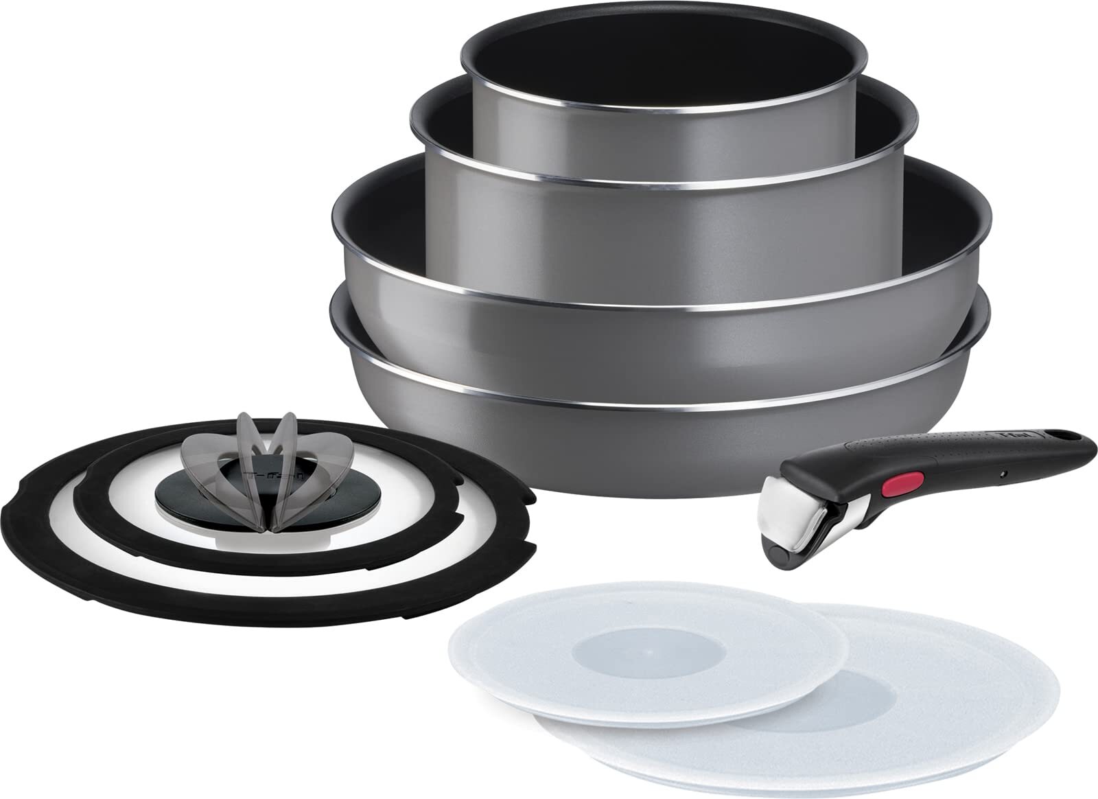 [Online only] Tefal Pot and frying pan set with removable handles, 9-piece set,-image