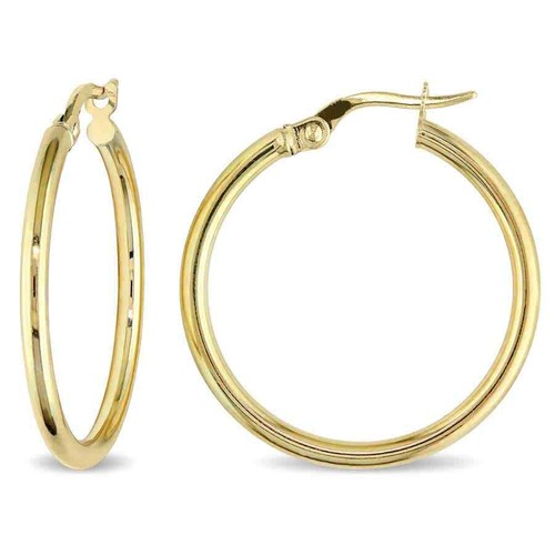 AMOUR Hoop Earrings In 10K Yellow Gold