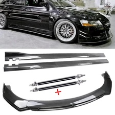 Front Lip Chin Bumper Spoiler Carbon Fiber For Mitsubishi Lancer Evo 7/8/9 Body