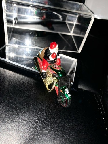 HOT WHEELS 1998 VINTAGE Christmas HARLEY MOTORCYCLE & SANTA & FREE DISPLAY BOX - Picture 6 of 6