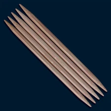 ChiaoGoo 6-Inch Double Point Bamboo Dark Patina Knitting Needles Set of 5 NEW