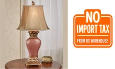 Chapelton Handcrafted Cinnabar Font Table Lamp for Artistic Home Decor Room Look