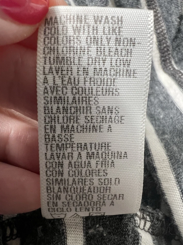 Maxi Vestido James Perse Estándar Para Mujer Gris y Blanco Rayas Acanalado 4 XL Foto 4 de 4