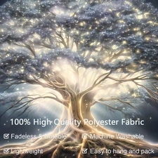 1pc- Ultra Large Size- Dreamy Night Scene Life Tree Landscape Photo Huge Digital