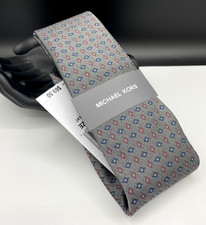 MICHAEL KORS Men's Silk Blend Tie  Charcoal  Pinon Neat  NEW MSRP 69.50