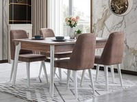 Esszimmer-Set Esstisch 4X StüHle Braun Modern Komfortabel Stilvoll