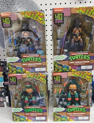 Lot of (4) TMNT 1988 Remastered 40th Anniversary NIB Mike, Don, Leo & Ralph
