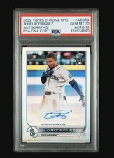 Julio Rodriguez - 2022 Topps Chrome Update #AC-JRO Rookie Auto PSA  10 Auto 10