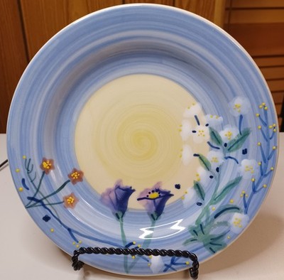 HARTSTONE POTTERY SALAD DESSERT STONEWARE PLATE Prairie Flower NOS