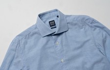 Men Boggi Milano Shirt Blue Cotton 38 / M / 46