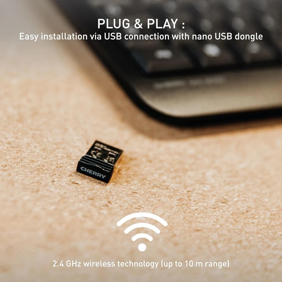 CHERRY KW 3000, Wireless Keyboard with Number Pad, British Layout (QWERTY), 2.4 - Image 4 of 4