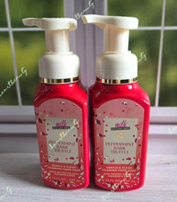 bath and body works peppermint bark truffle foaming hand soap set of 2
