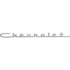 1957 Chevy 150 210 Fender Hood Quarter Panel Trunk Emblem Chevrolet Script