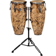 LP Aspire 10" and 11" Conga Set w/Stand Havana Cafe with Brushed Nickel Hardware