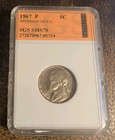 1967 P Jefferson Nickel SGS Sms7 — photo 1
