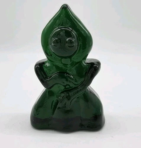Blenko Glass Cryptid 2523C - Flatwoods Monster - Clover
